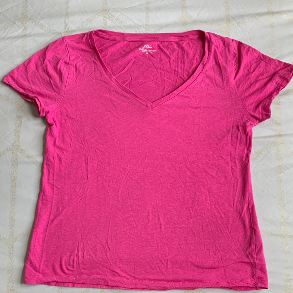 JC Crew Pink V-Neck Women's shirt